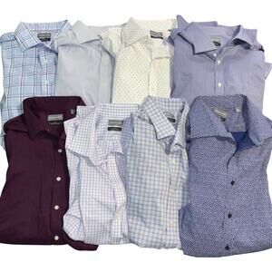 Michael Kors men’s Big Fit Travel Stretch button down shirts lot of 8 18.5 34/35